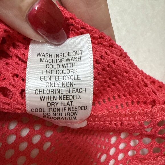 Dana Buchman Top Red Mesh Layered Top Women's Large NWT - Picture 7 of 8